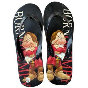 Disney's Snow White Born Grumpy Character Flip Flops Adult Unisex Size L (11/12)